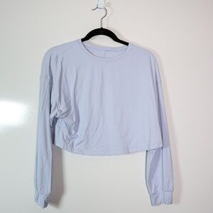 Lululemon Women's Abrasion-Resistant Training Long Sleeve Shirt Top Blue Linen 6